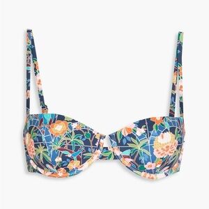 NWT Onia X Liberty of London Dalia Tropical Jungle Mosaic Print Bikini Top M